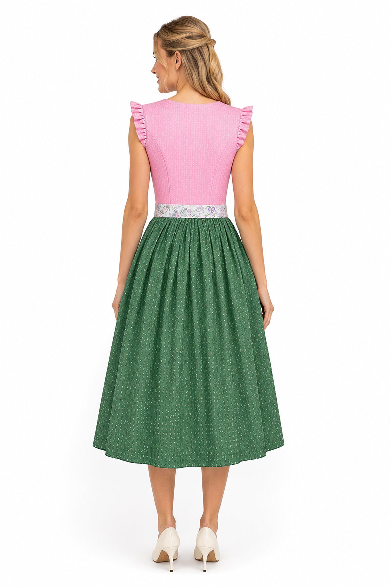 Berwin dirndl Hanne pink back view