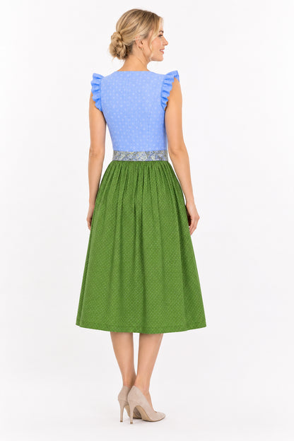Berwin dirndl Jana light blue back view