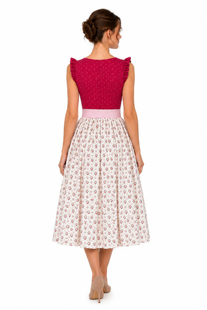 Berwin dirndl Steffi pink back view