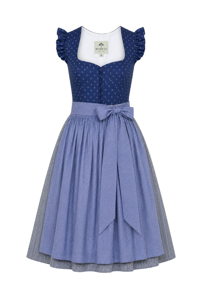 Berwin linen dirndl Sonja navy blue front
