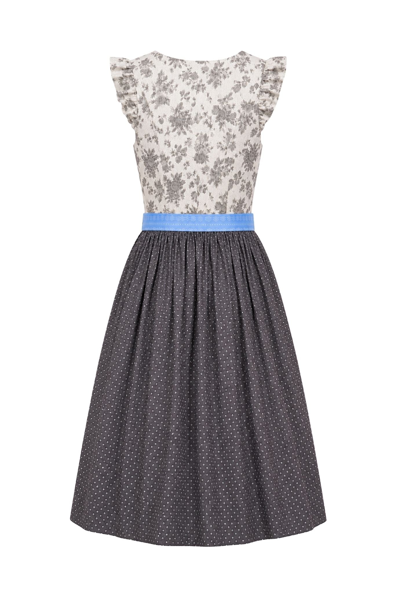 Berwin dirndl Karin silver-grey floral skirt