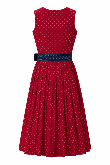 Berwin Long Dirndl 75cm Berta red — back