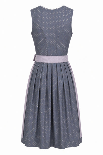 Berwin Long Dirndl 75cm Gisela anthracite — back