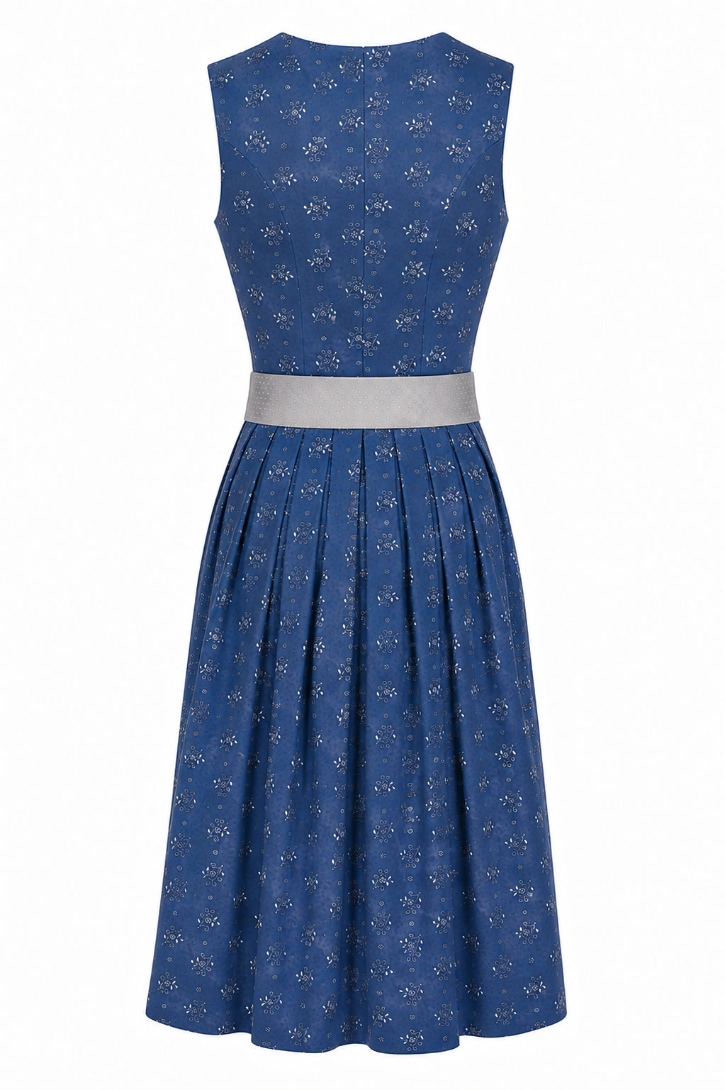 Berwin Long Dirndl 75cm Paula navy blue — back
