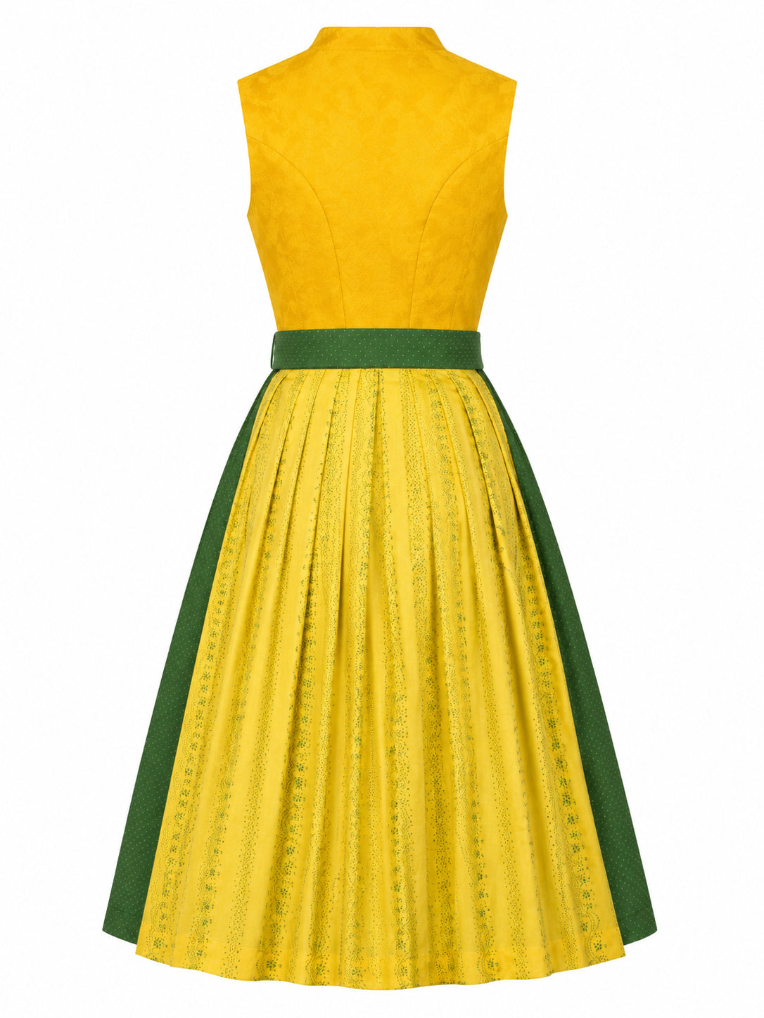 Berwin Maxi Dirndl 80cm Dagmar yellow — back