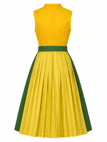 Berwin Maxi Dirndl 80cm Dagmar yellow — back