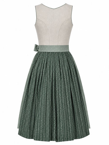 Berwin Maxi Dirndl 80cm Carola sage green — back