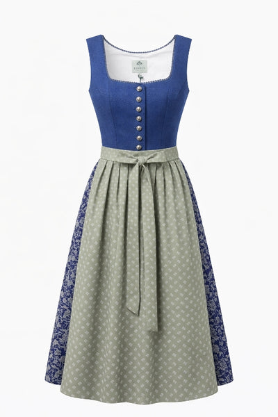 Berwin Long Dirndl 2pcs. 75cm 'Maren' navy