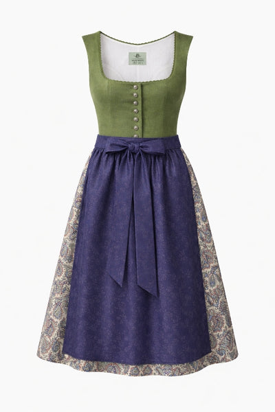 Berwin Long Dirndl 2pcs. 75cm 'Astrid' olive