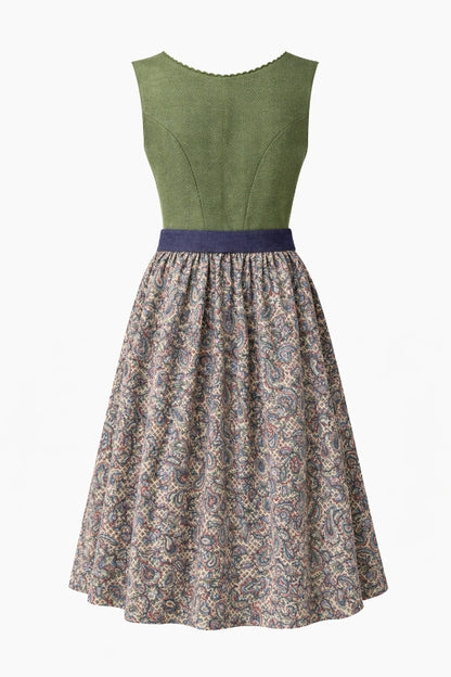 Berwin Long Dirndl 2pcs. 75cm 'Astrid' olive
