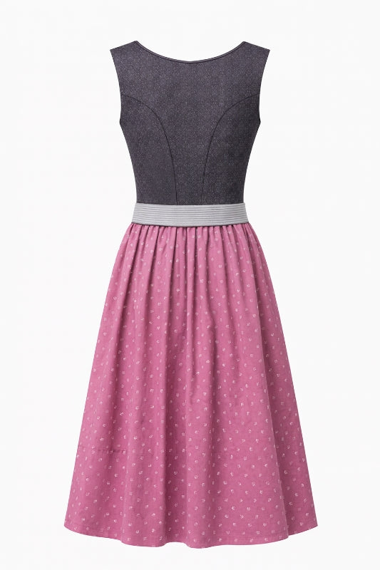 Berwin Long Dirndl 2pcs. 75cm 'Marlene' anthracite