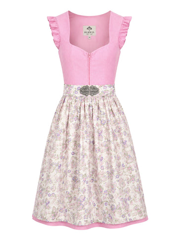 Berwin dirndl Inge pink floral apron front