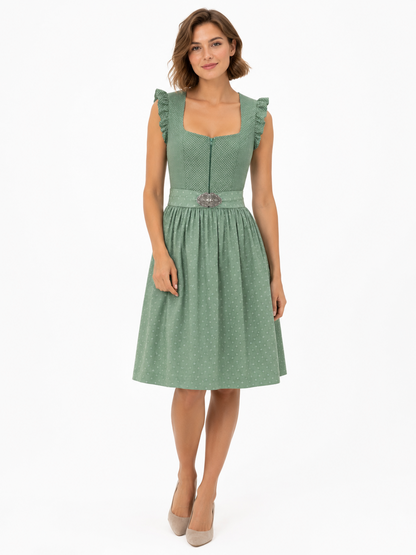 Berwin dirndl Leonie sage green on model