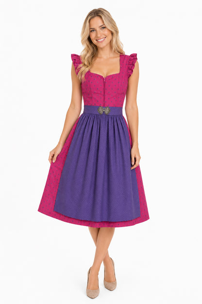 Berwin dirndl Nadja pink on model