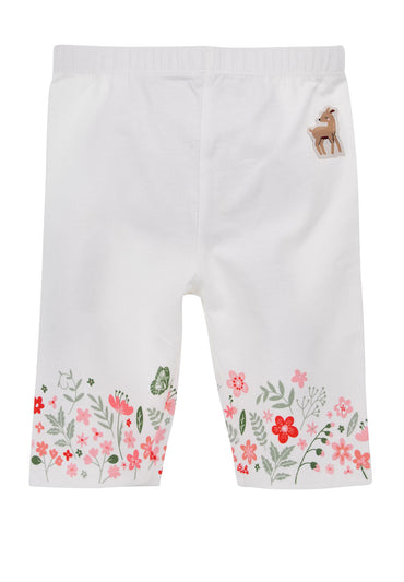 Caprilegging 'Blumenranke' - white
