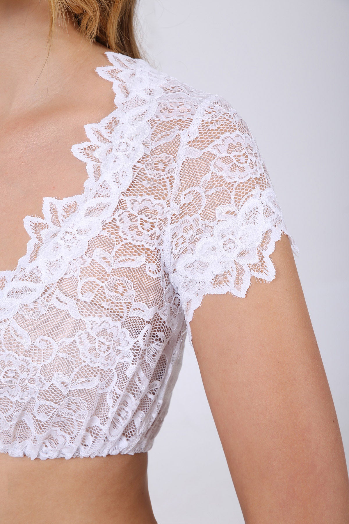Kruger Carina dirndl blouse in white, detail