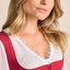 Kruger Midi Dirndl 2pcs. 60cm "Flaminia" red (closeout)