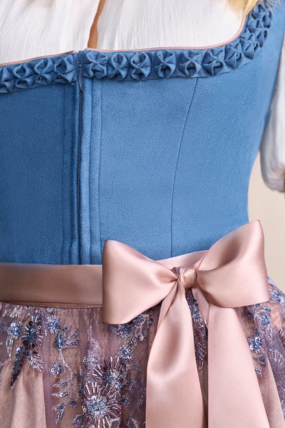 Kruger Midi Dirndl 2pc 60cm "Ola" blue