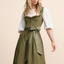 Kruger Midi Dirndl 2pcs. 60cm "Anica" olive (size 40)