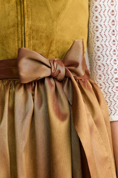 Julia Trentini Milla Midi Dirndl, Yellow — 60cm