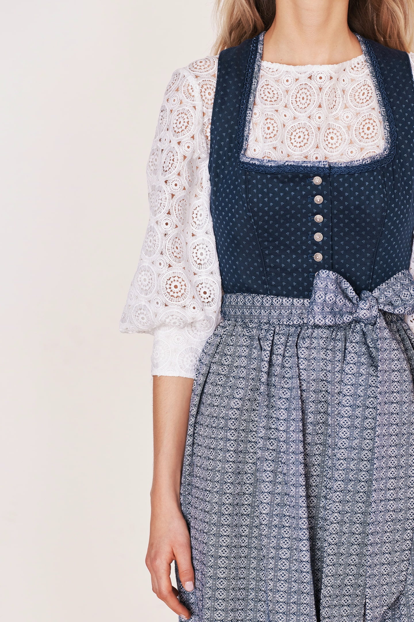 Julia Trentini Kati Midi Dirndl, Blue — 60cm