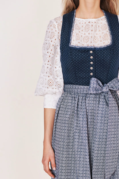 Julia Trentini Kati Midi Dirndl, Blue — 60cm