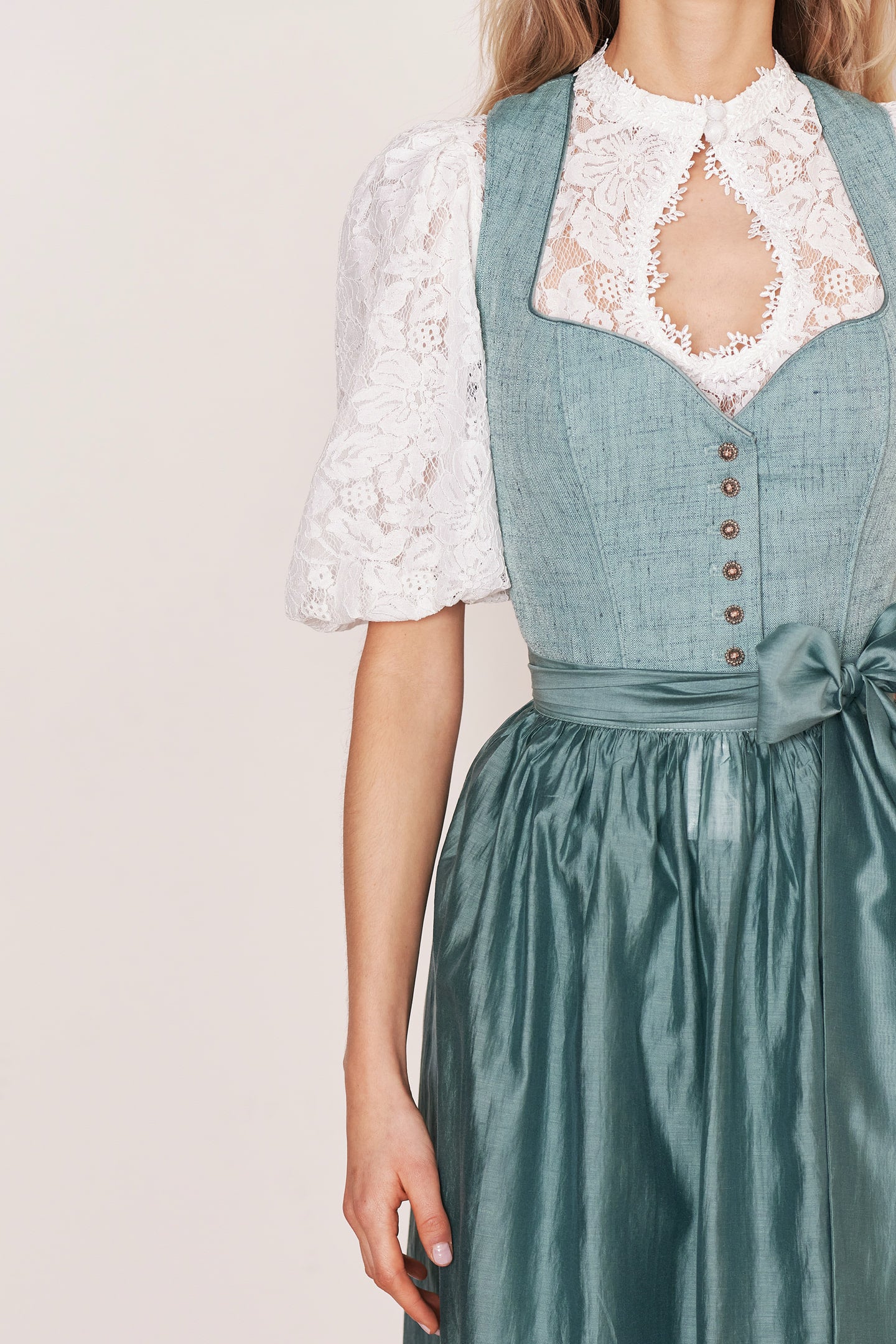 Julia Trentini Astrid Midi Dirndl, Turquoise — 60cm
