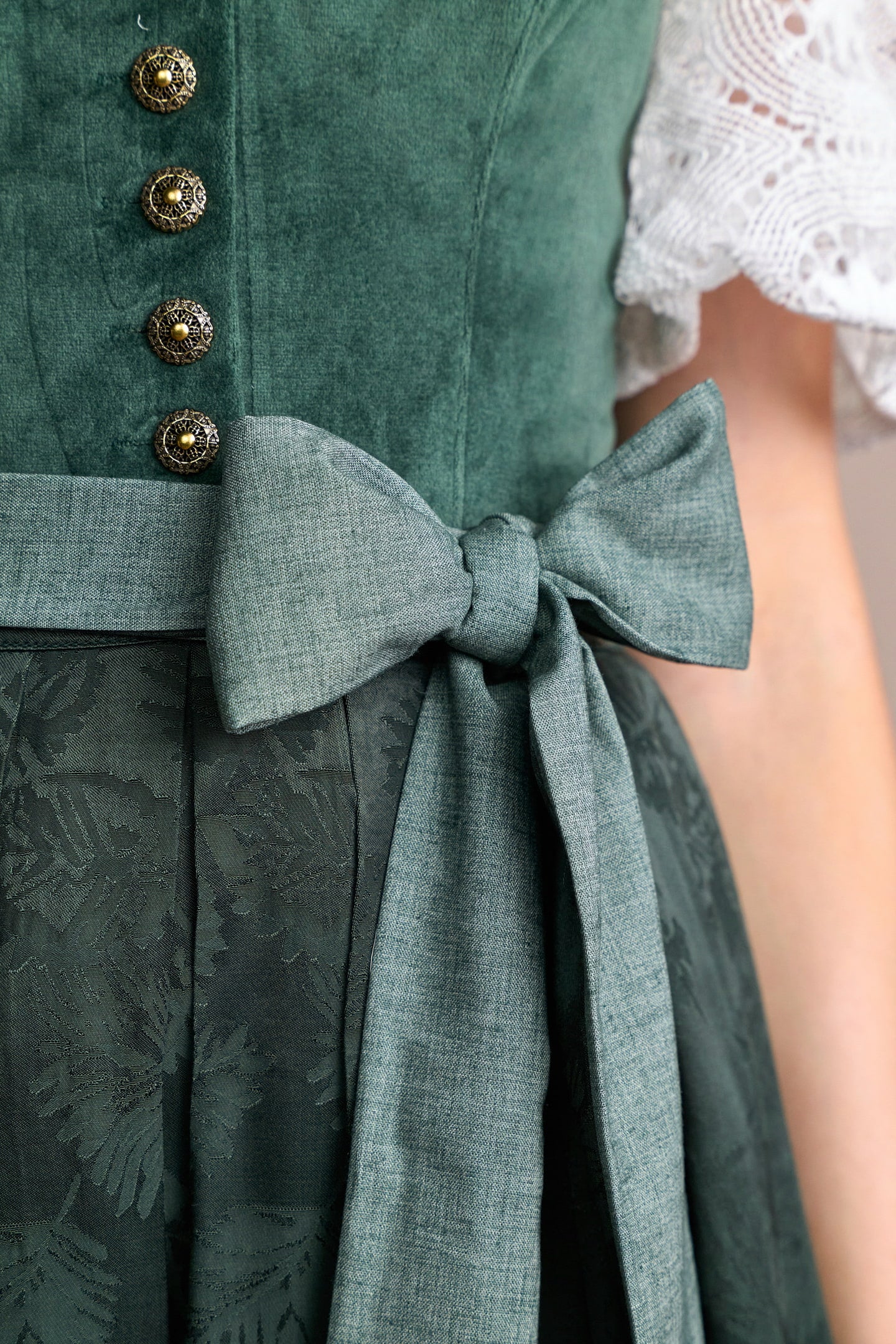 Julia Trentini Nova Midi Dirndl, Green — 60cm