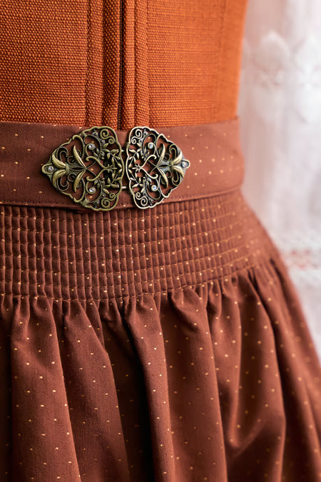 Julia Trentini Freda Midi Dirndl, Orange — 60cm