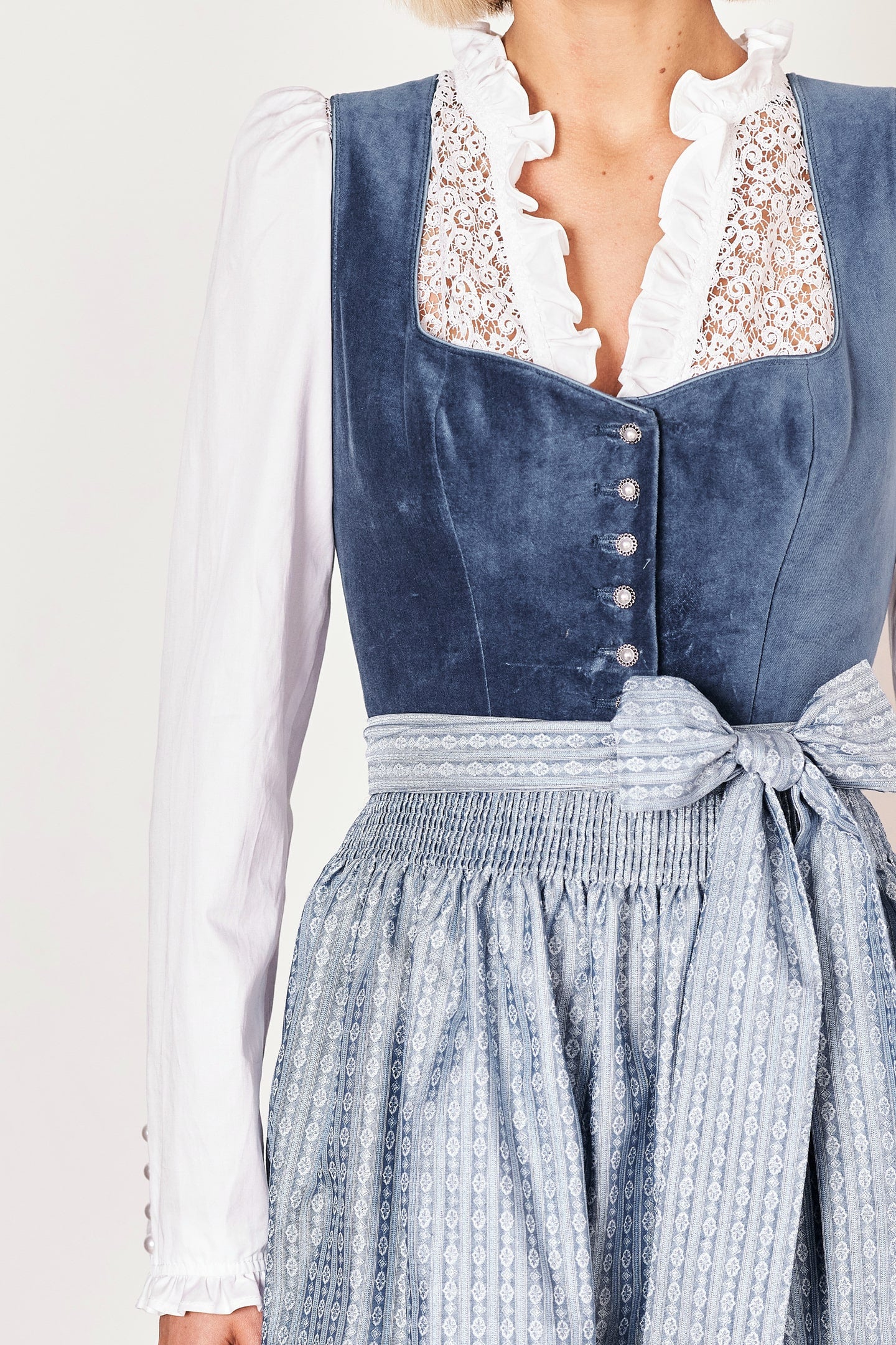 Julia Trentini Tabea Midi Dirndl, Blue — 60cm