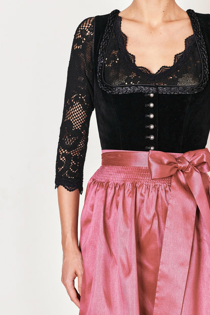 Julia Trentini Agatha Midi Dirndl, Black — 60cm