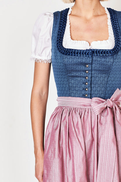 Julia Trentini Alma Midi Dirndl, Blue — 60cm