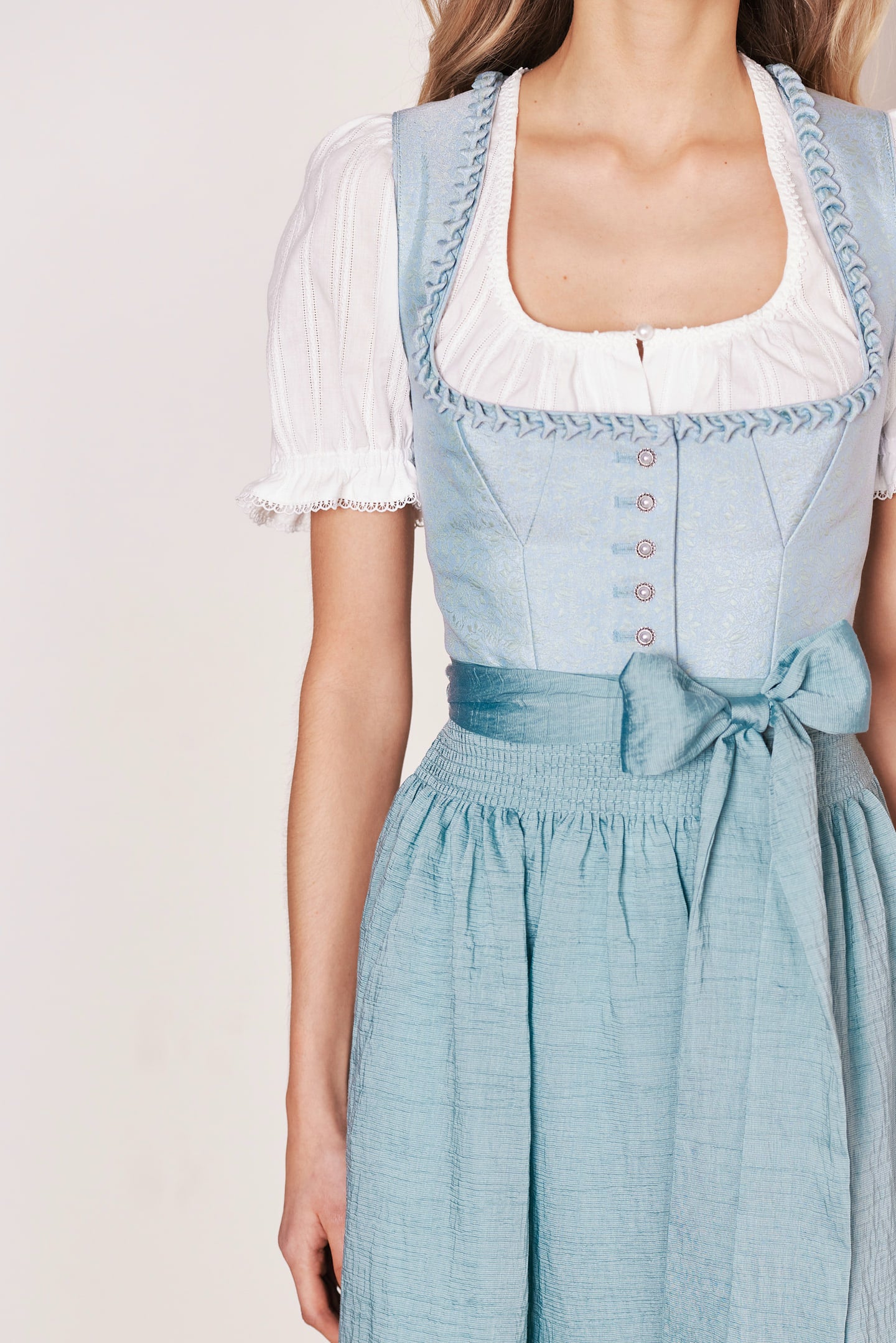 Julia Trentini Katrina Midi Dirndl, Blue — 60cm