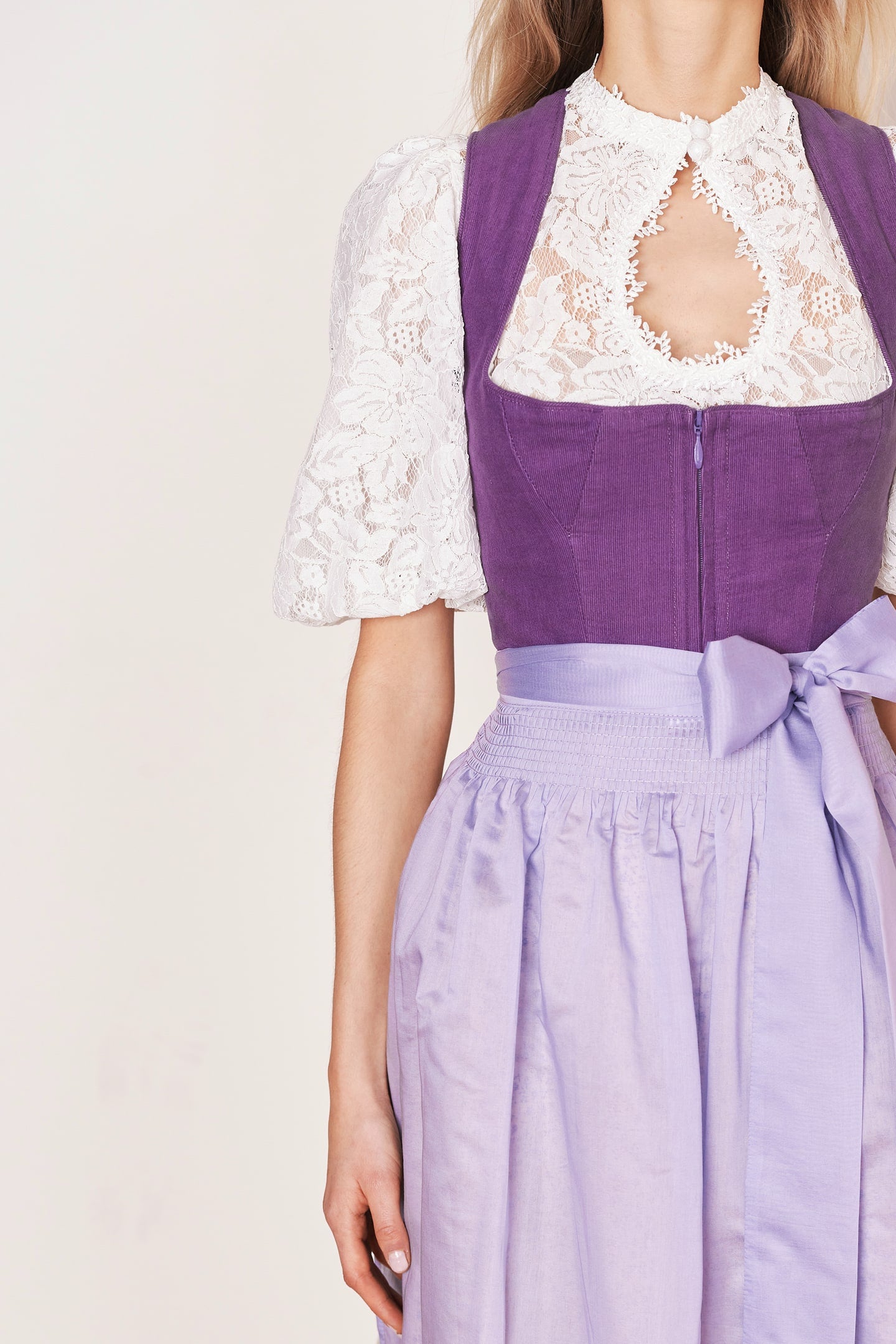 Julia Trentini Wilma Midi Dirndl, Purple — 60cm