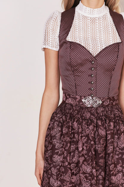 Julia Trentini Agathe Midi Dirndl, Red — 60cm