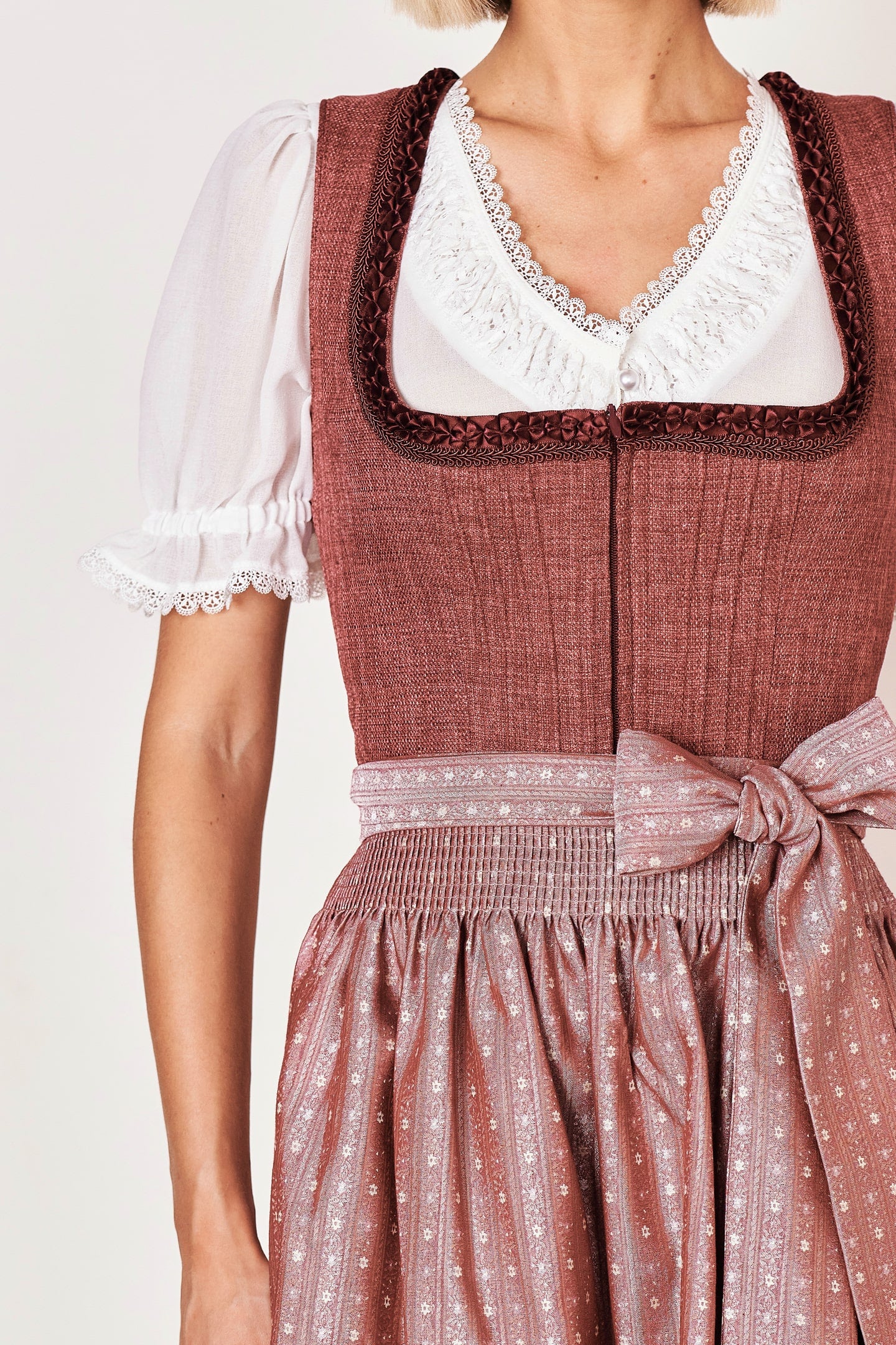 Julia Trentini Christa Midi Dirndl, Rose — 60cm