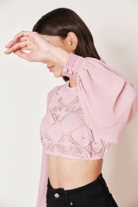 Dirndl blouse Margarethe — rose