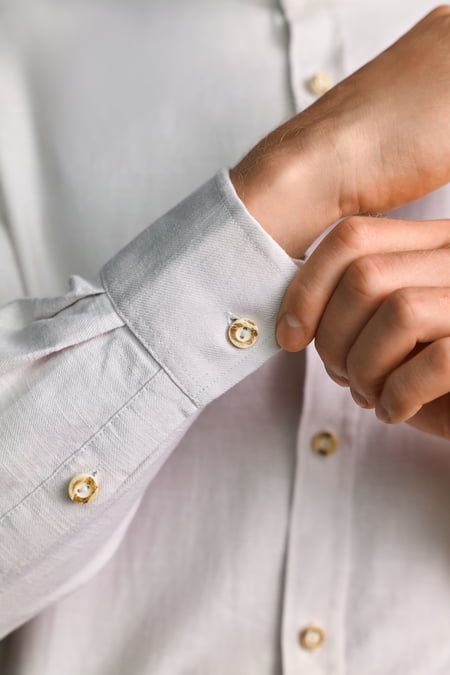 Trentini Trachten Long Sleeve Shirt Kai — ecru