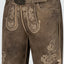 Trentini Men's Lederhosen "Oskar" brown with belt
