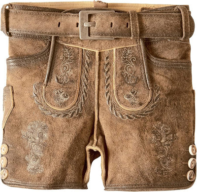Stockerpoint Boy's Lederhosen "Moritz" with Belt (110/116)