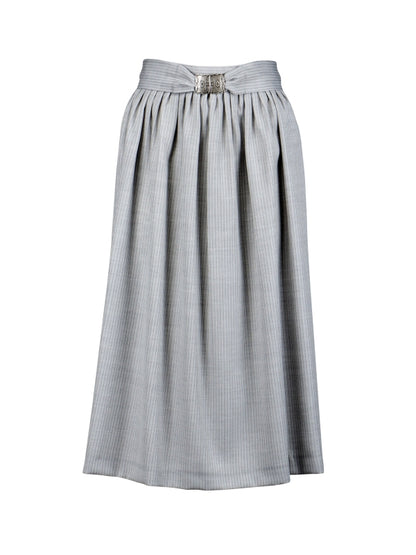 Berwin Dirndl Apron, Silver Grey — 77cm