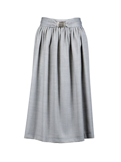 Berwin Dirndl Apron, Silver Grey — 77cm