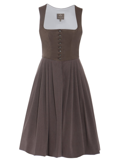 Berwin "Amalie" Dirndl in Taupe — 70 cm (No Apron)