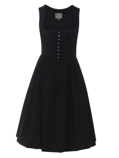 Berwin "Amalie" Dirndl in Black — 70 cm (No Apron)