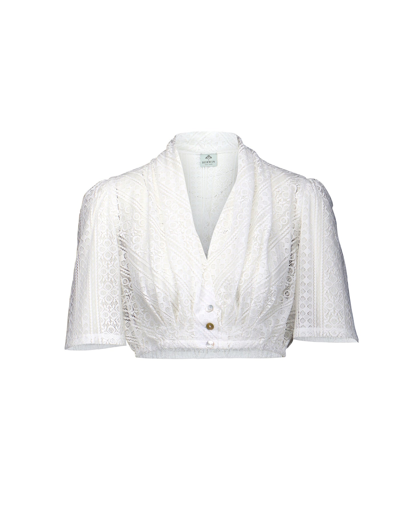 Berwin Lace Dirndl Blouse, Ecru