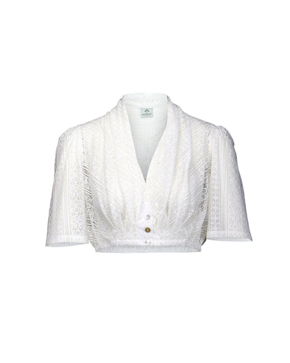 Berwin Lace Dirndl Blouse, Ecru