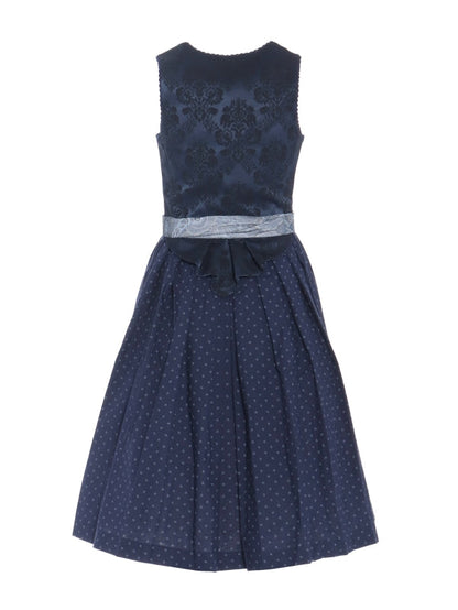 Berwin Long Dirndl 2pcs. 70cm "Doris" blue (size 36)