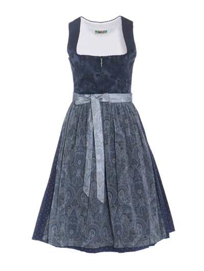 Berwin Long Dirndl 2pcs. 70cm "Doris" blue