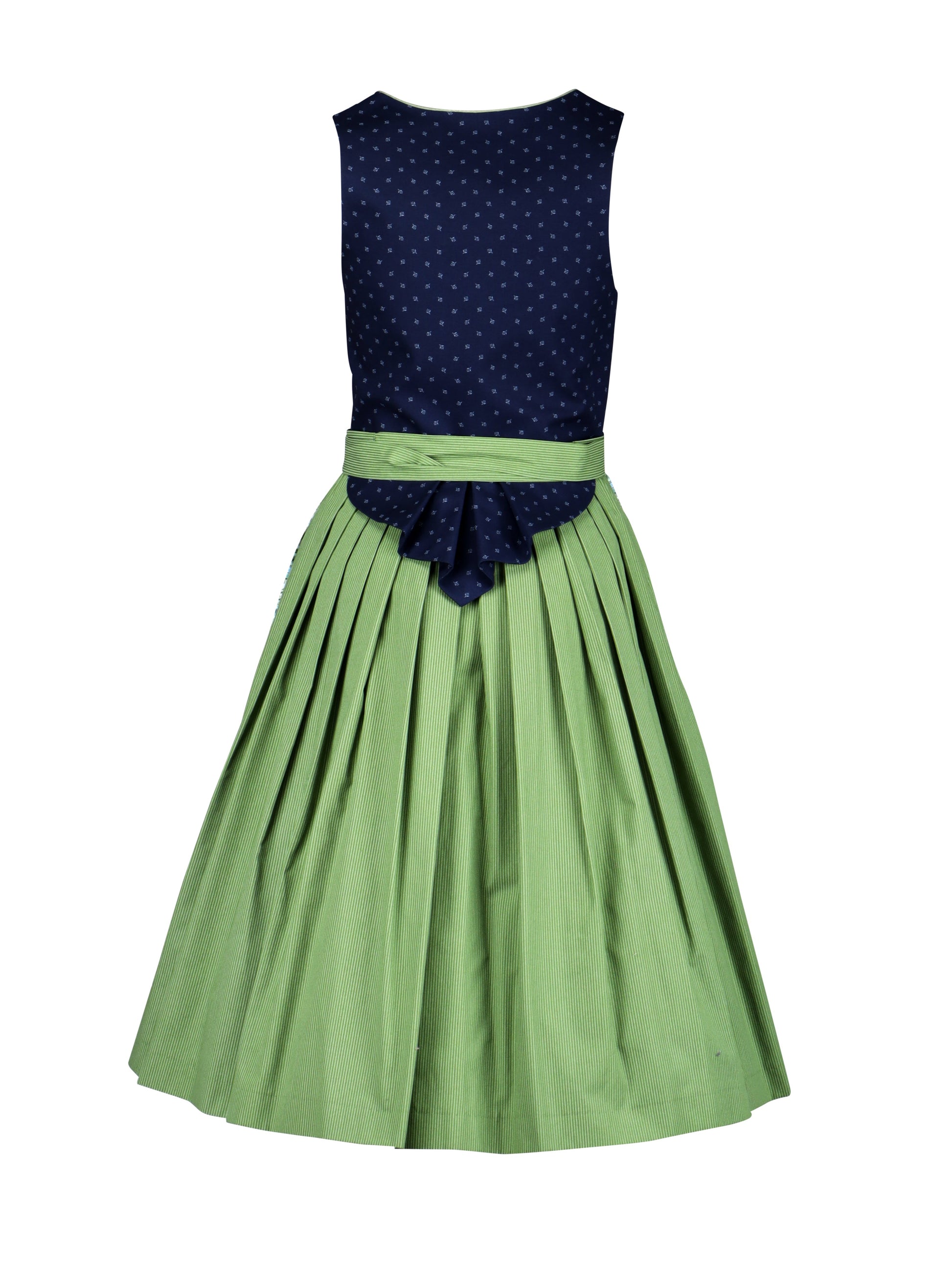 Dirndl with horizontally striped apron