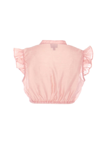 Berwin High-Neck Dirndl Blouse, Rose